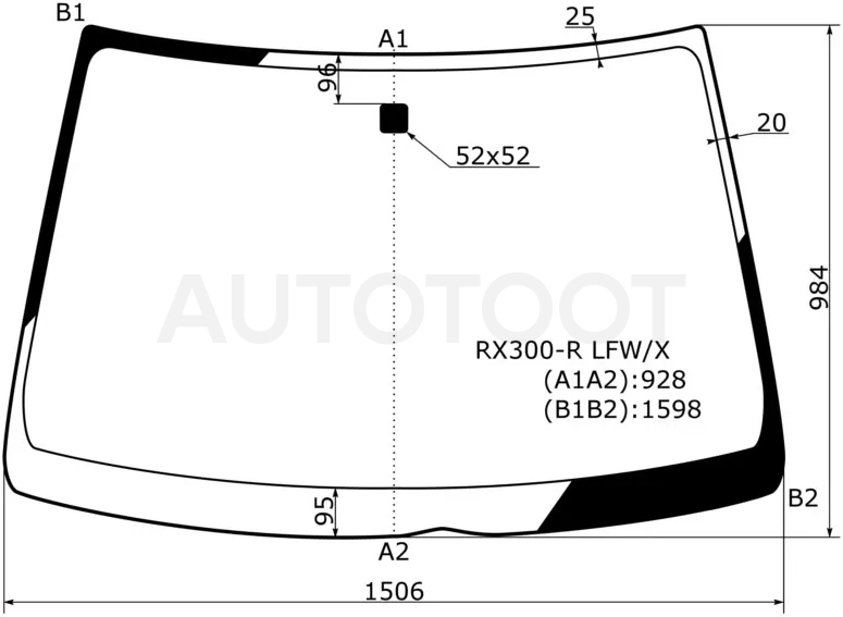 Стекло лобовое Toyota Harrier (XU10) 97-03 - Артикул RX300RLFWX - Производитель Xyg - Фото, Отзывы, Цены