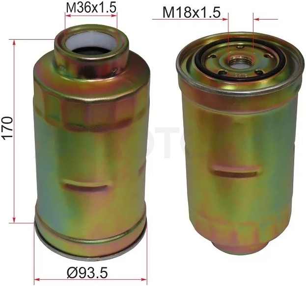Фильтр топливный TOYOTA COASTER 93-/DYNA 88-02/ LAND CRUISER 80 1HD/1HZ 90-98