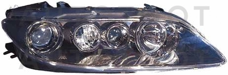 Фара правая (ксенон, с противотуманкой, с электрокорректором, внутри черная) -  для MAZDA 6 (ATENZA)