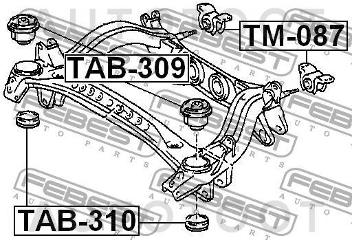 Сайлентблок заднего подрамника задний -7701201SX Stellox для TOYOTA MARK 2, TOYOTA CHASER