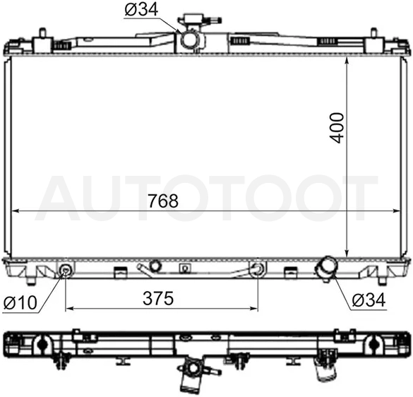 Радиатор Toyota Camry (XV50) 11-18 / Daihatsu Altis 12-17 / Lexus ES 12-18 / Toyota Avalon 12-18 / Camry UAE/USA 11-17