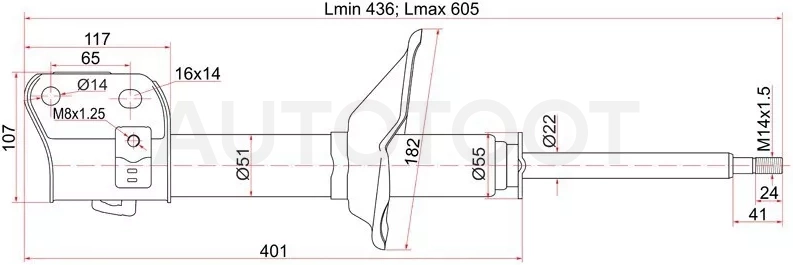 Стойка передняя Subaru Forester 97-02 - Артикул ST20310FC040 - Производитель Sat - Фото, Отзывы, Цены
