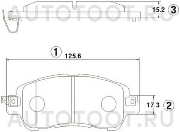 Колодки тормозные передние -GK1433 Ctr для MAZDA 2 (DEMIO)