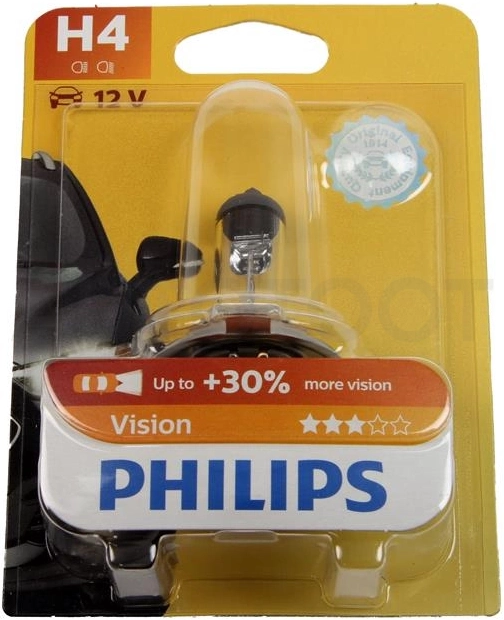 Лампа H4 Philips +30% в блистере