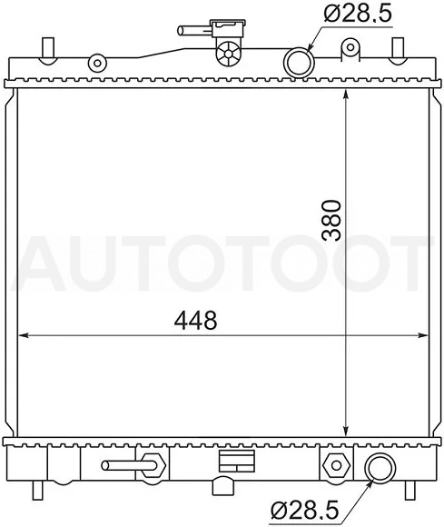 Радиатор Nissan March 02-10 / Note 05-13 / Tiida 04-14 / Cube 02-08 / Renault Clio 05-11 / Modus 04-12