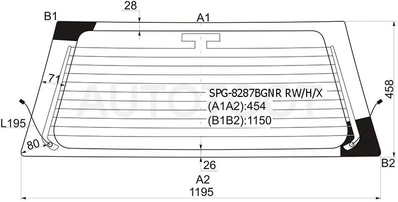 Стекло заднее (Цвет зеленый/ Обогрев) Toyota RAV4 (XA10) 94-00 - Артикул SPG8287BGNRRWHX - Производитель Sat - Фото, Отзывы, Цены