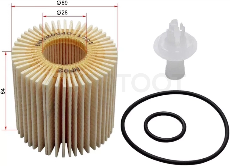 Фильтр масляный (картридж) TOYOTA CAMRY, RX350 2GR-FE 06 - Артикул DA2603401730 - Производитель Denso - Фото, Отзывы, Цены