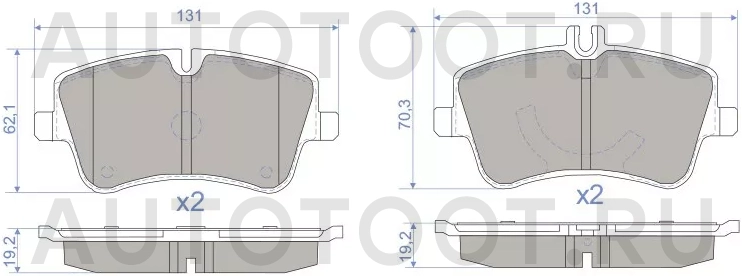 Колодки тормозные передние (без датчика износа) -STA0034202520 Sat для MERCEDES C-CLASS