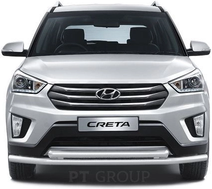 HYUNDAI Creta 2016- Защита переднего бампера двойная Ø63/63мм (НПС) - Артикул 11030101 - Производитель PT Group - Фото, Отзывы, Цены