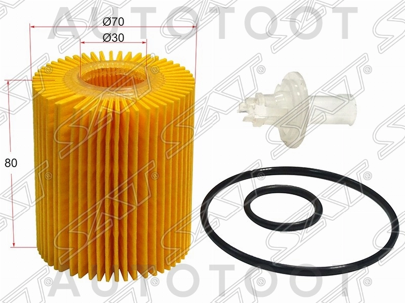 Фильтр масляный (картридж) 1-2TRFE, 3-4GRFE -AMDFL243 Amd для TOYOTA LAND CRUISER PRADO, LEXUS GX460, TOYOTA AVENSIS, TOYOTA RAV4