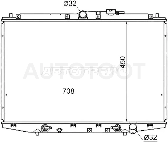 Радиатор Honda Odyssey 98-04 - Артикул HD0007RA6 - Производитель Sat - Фото, Отзывы, Цены