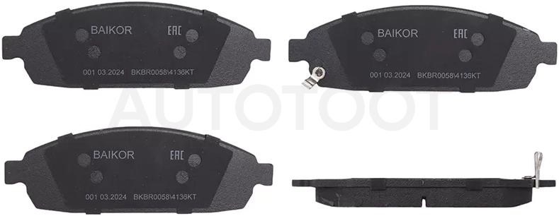 Колодки тормозные (Спереди) Jeep Commander 05-10 / Grand Cherokee 98-10 - Артикул BKBR0058 - Производитель Baikor - Фото, Отзывы, Цены