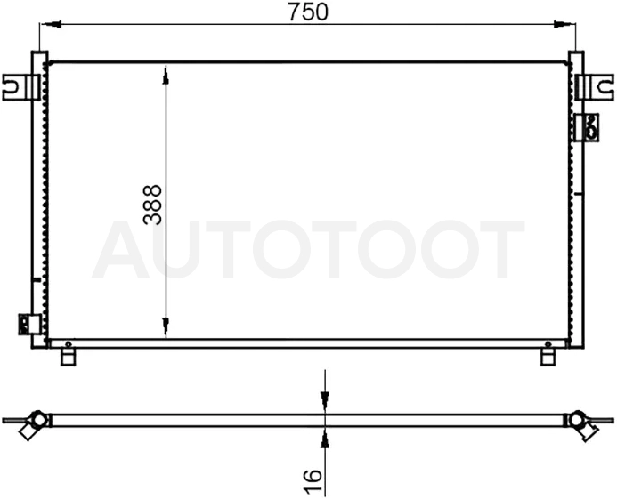 Радиатор кондиционера Nissan Patrol 97-10 / Safari 97-07 - Артикул STDT733940 - Производитель Sat - Фото, Отзывы, Цены