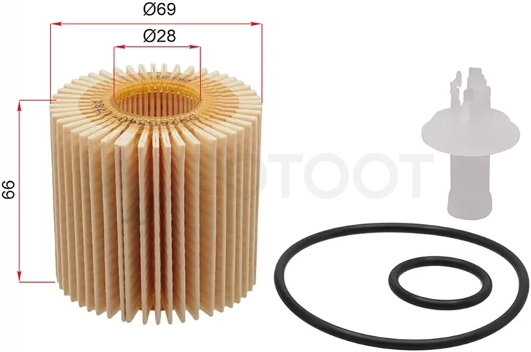 Фильтр масляный (картридж) TOYOTA CAMRY, RX350 2GR-FE 06
