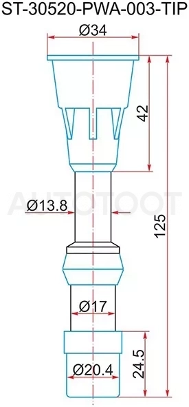 Наконечник катушки HONDA LDA1/LDA2/L13 (30520-PWA-003) - Артикул ST30520PWA003TIP - Производитель Sat - Фото, Отзывы, Цены