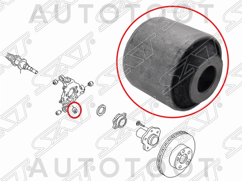 Сайлентблок задней цапфы нижний -ST55148AL500 Sat для NISSAN MURANO, NISSAN SKYLINE, NISSAN TEANA