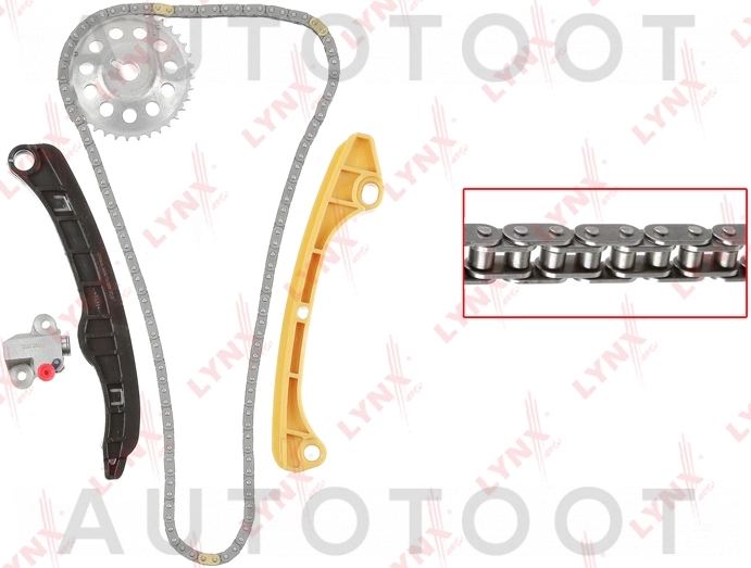 Ремкомплект цепи ГРМ 1, 5/1, 6 -TK0067 LYNXauto для MITSUBISHI LANCER, MITSUBISHI COLT, MITSUBISHI ASX