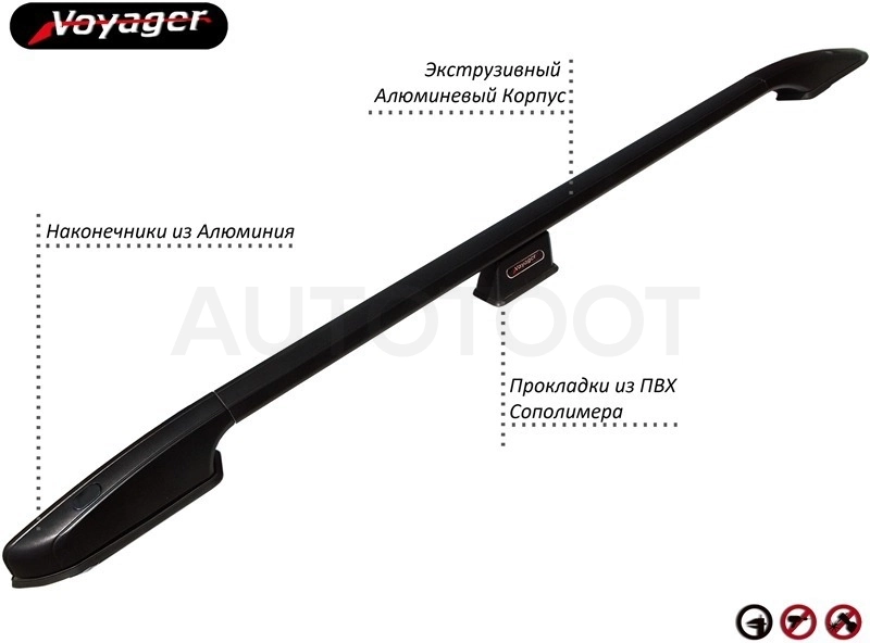 FIAT DOBLO I (CLASSIC) BLACK Alum Voyager - Артикул FDOBCBASY - Производитель Voyager - Фото, Отзывы, Цены