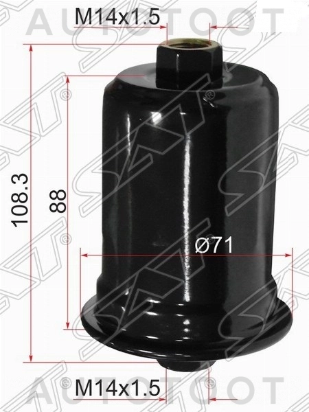 Фильтр топливный 1GFE / 1 / 2JZ -ST2330046050 Sat для TOYOTA MARK 2, TOYOTA CHASER, TOYOTA CRESTA, TOYOTA CROWN, TOYOTA LAND CRUISER PRADO, TOYOTA HILUX