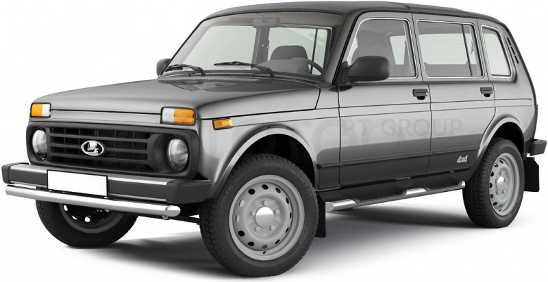 LADA "4х4 2131" 1995- Защита порогов с накладками Ø63мм (НПС) - Артикул LNU220302 - Производитель PT Group - Фото, Отзывы, Цены