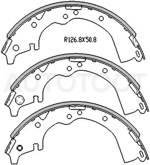 Колодки тормозные барабанные Toyota Crown 83-99 / Hiace 89-98
