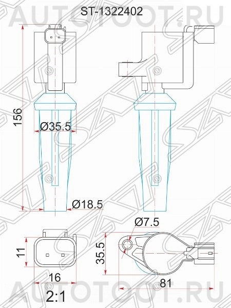 Катушка зажигания 1,8 -SC1080 Startvolt для MAZDA 3 (AXELA), FORD FOCUS
