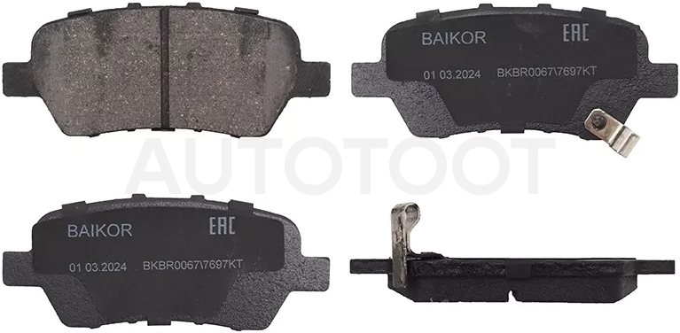 Колодки тормозные (Сзади) Honda Civic 11-17 / Stepwgn 05-09 - Артикул BKBR0067 - Производитель Baikor - Фото, Отзывы, Цены