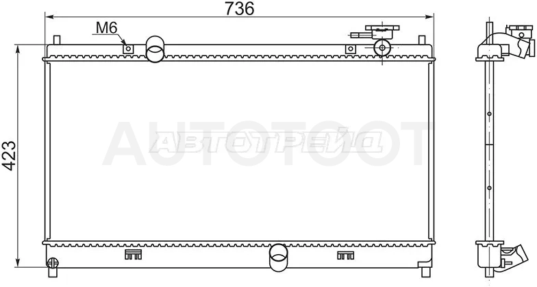 Радиатор Lifan Solano 10-16 - Артикул LF0001 - Производитель Sat - Фото, Отзывы, Цены