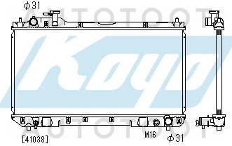 Радиатор охлаждения MT 2L -  для TOYOTA RAV4