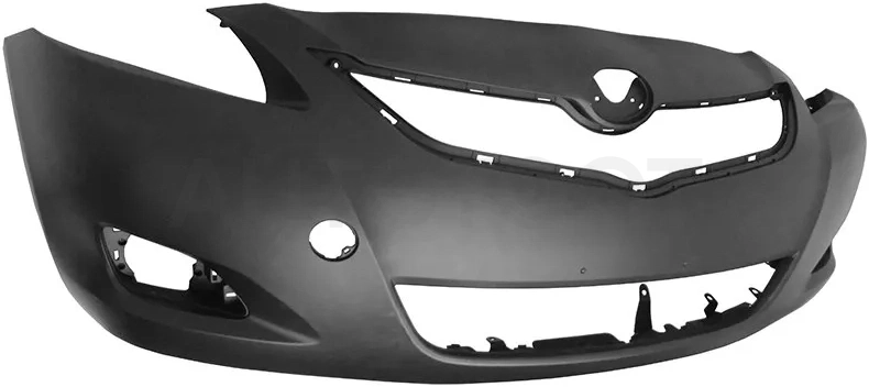 Бампер передний Toyota Belta 05-12 / Vios 07-13 / Yaris 05-13 (С отверстием под крюк/ 4D SED)