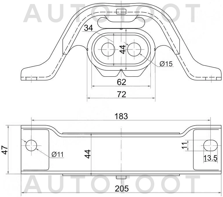 Опора заднего дифференциала -ST5229112010 Sat для TOYOTA COROLLA, TOYOTA COROLLA SPACIO, TOYOTA SPRINTER