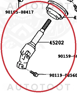 Кардан рулевой нижний -ST4520233070 Sat для LEXUS ES300, TOYOTA CAMRY