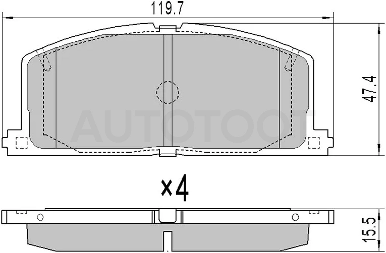 Колодки тормозные (Спереди) Toyota Caldina (T190) 92-02 / Camry Japan 82-92