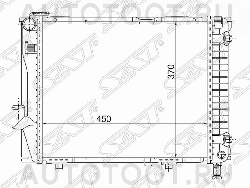 Радиатор охлаждения 2.6 /2.8 /3.0 /3.2 /3.6 без кондиционера -MB00011 Sat для MERCEDES E-CLASS