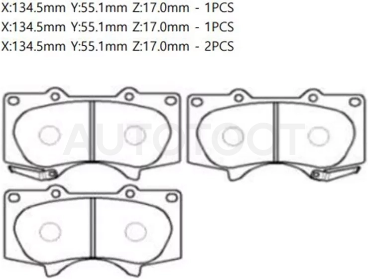 Колодки тормозные (Спереди) Mitsubishi Pajero 06-20 / Toyota Hilux Pick Up 97