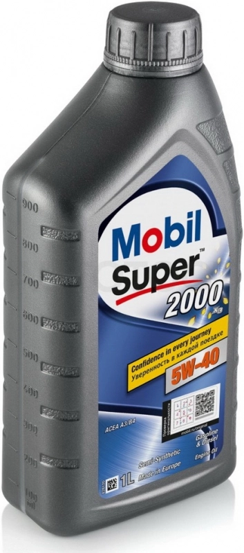 5W-40 Масло моторное полусинтетическое "Super 2000 X3 ", 1л - Артикул 155338 - Производитель Mobil - Фото, Отзывы, Цены