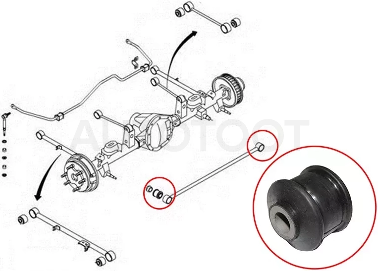 Сайлентблок SsangYong Actyon 05-10 / Actyon Sports 06-12 / Korando 96-06 / Kyron 05-16