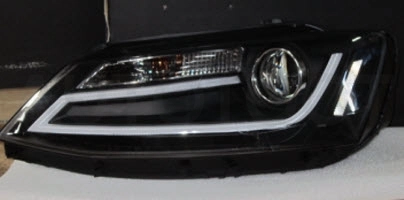 Фара левая+правая (комплект, тюнинг, внутри черная) -  для VOLKSWAGEN JETTA