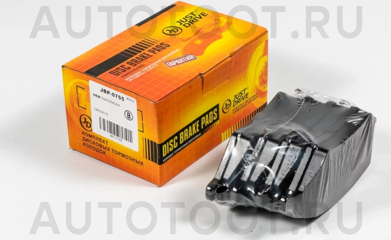 Колодки тормозные дисковые передние - Артикул JBP0755 - Производитель Just Drive - Фото, Отзывы, Цены