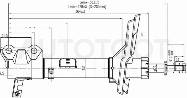 Стойка задняя TOYOTA HARRIER/LEXUS RX300/330/350/KLUGER/HIGHLANDER 03- 4WD LH