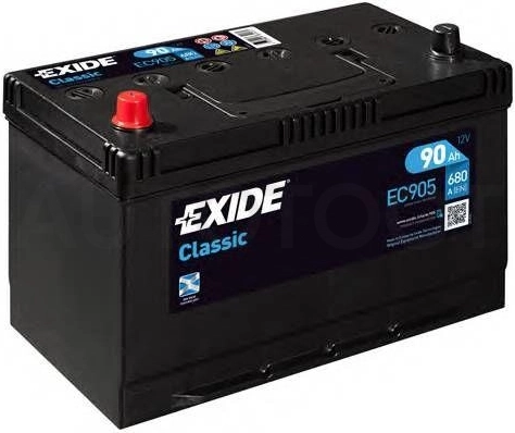 Аккумулятор EXIDE 90Ah 6800A прямая полярность(+-)