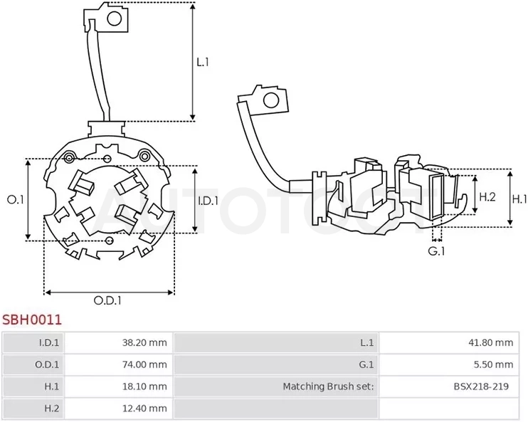Щеточный узел Audi A3 96-03 / A4 94-19 - Артикул SBH0011 - Производитель AS-PL - Фото, Отзывы, Цены