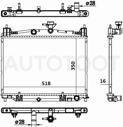 Радиатор Mazda Demio 07-14 / 2 07-15