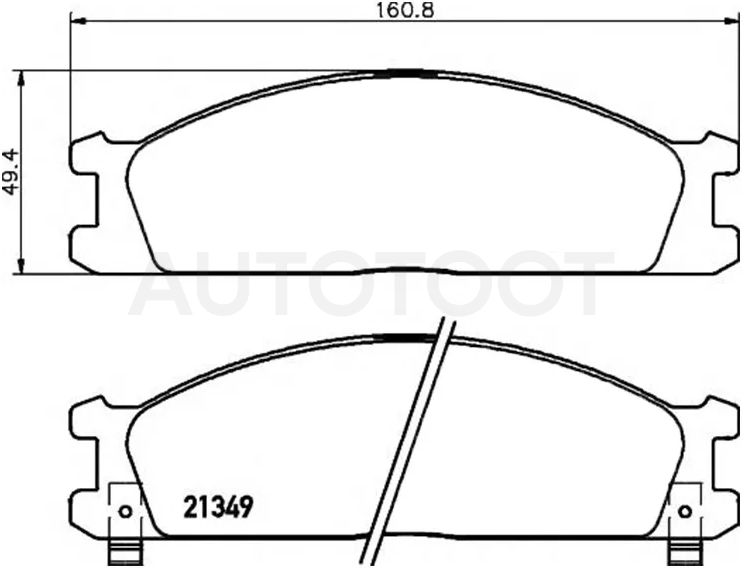 Колодки тормозные (Спереди) Isuzu ELF NPR\NQR 93-06 / Nissan Pathfinder 85-95 / Terrano 86-96 / Isuzu Fargo 95-99 / Nissan Atlas F 92-07 / Atlas H 91-07 / Cabstar 06-14 / Caravan 86-01 / Subaru Alcyone 91-97