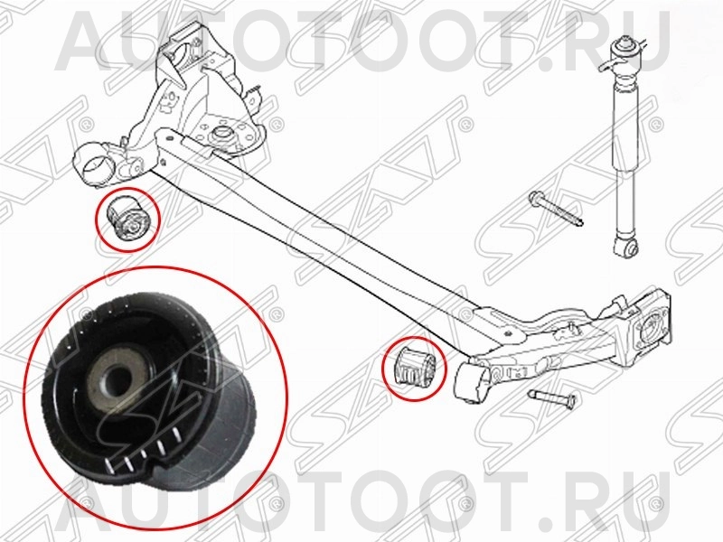 Сайлентблок задней балки -RBP3017 Pilenga для KIA RIO, HYUNDAI SOLARIS