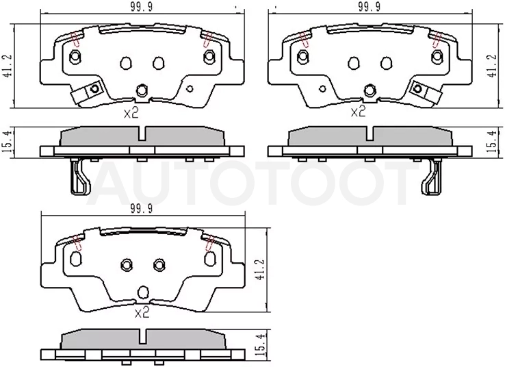 Колодки тормозные (Сзади) Hyundai Creta 15-22 / Elantra 06-20 - Артикул ST58302H5A00 - Производитель Sat - Фото, Отзывы, Цены