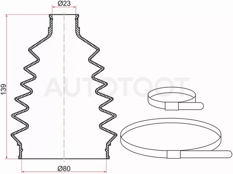 Пыльник ШРУСа наружный FR RENAULT TRAFIC T1/T3/T7/CHEVROLET LANOS T100 97-02