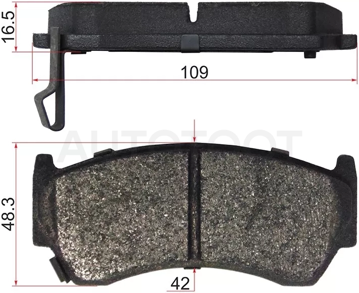 Колодки тормозные (Спереди) Nissan Almera 95-00 / Sunny 93-99 / Cube 98-02 / Presea 95-99 / Suzuki Alto 98-04