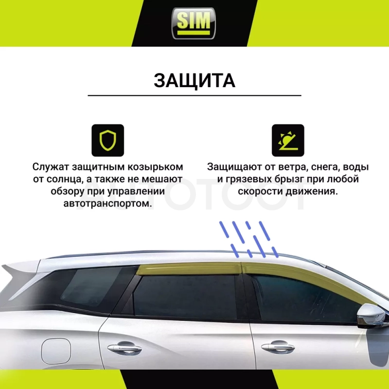 Дефлекторы боковых окон Mitsubishi L200, 2006-2015, 4ч., темный / Митсубиси Л200 - Артикул NLDSMIL2000632 - Производитель Sim - Фото, Отзывы, Цены