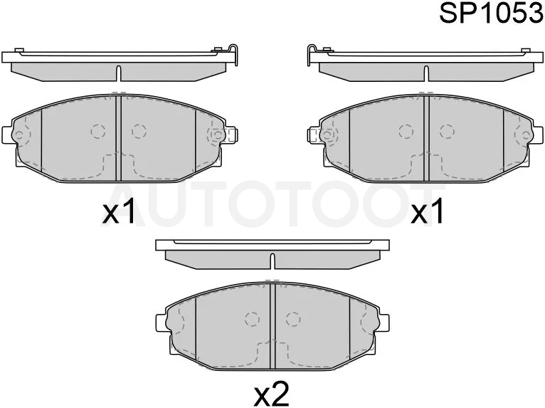 Колодки тормозные (Спереди) Hyundai Elantra 00-03 / Toyota Hilux Pick Up 04-11 / Hyundai Galloper 97-03 / Matrix 01-05 / SsangYong Korando 96-06 / Musso 93-98
